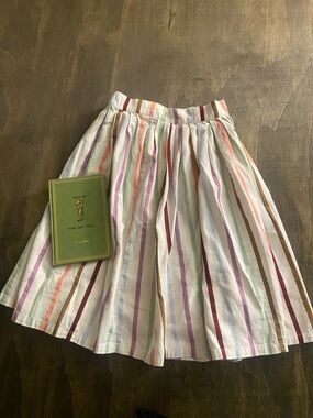 ModCloth Striped Pastel A-Line Skirt - Multicolor/Rainbow